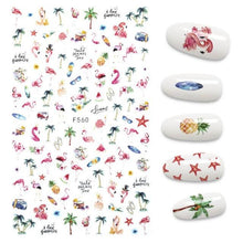 Load image into Gallery viewer, 3D Nail Stickers Leaves Butterfly Panda Love Heart Design Stickers For Nails Manicure Foil Nail Art Decor Girls Manicure Decoration Nail Art Supplies 3D Self-Adhesive Nail Decals Designer Nail Stickers for Acrylic Nails