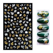 Load image into Gallery viewer, 3D Nail Stickers Leaves Butterfly Panda Love Heart Design Stickers For Nails Manicure Foil Nail Art Decor Girls Manicure Decoration Nail Art Supplies 3D Self-Adhesive Nail Decals Designer Nail Stickers for Acrylic Nails