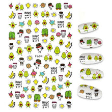 Load image into Gallery viewer, 3D Nail Stickers Leaves Butterfly Panda Love Heart Design Stickers For Nails Manicure Foil Nail Art Decor Girls Manicure Decoration Nail Art Supplies 3D Self-Adhesive Nail Decals Designer Nail Stickers for Acrylic Nails