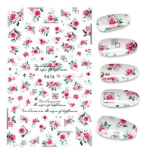 Load image into Gallery viewer, 3D Nail Stickers Leaves Butterfly Panda Love Heart Design Stickers For Nails Manicure Foil Nail Art Decor Girls Manicure Decoration Nail Art Supplies 3D Self-Adhesive Nail Decals Designer Nail Stickers for Acrylic Nails