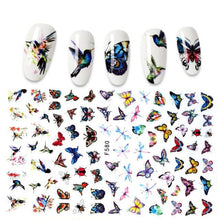 Load image into Gallery viewer, 3D Nail Stickers Leaves Butterfly Panda Love Heart Design Stickers For Nails Manicure Foil Nail Art Decor Girls Manicure Decoration Nail Art Supplies 3D Self-Adhesive Nail Decals Designer Nail Stickers for Acrylic Nails