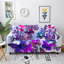 Load image into Gallery viewer, 3D Printed Butterfly Slipcovers Sofa Cover for Living Room Sectional Couch Cover 2/3 Seater funda de sofá L Shape Sofa Need 2pcs Printed Sofa Cover - Animal Butterfly Anti-Slip Universal Stretch Sofa Protector Cover For Living Room Corner Sofa