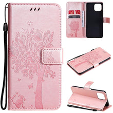 Load image into Gallery viewer, 3D Tree Flip Leather Case For iPhone 13 12 Mini Phone Cover PU Leather Wallet Case with Card Holder Kickstand Wrist Strap Flip Cover for iPhone