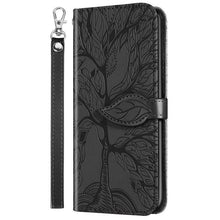 Load image into Gallery viewer, 3D Tree Flip Leather Case For iPhone 13 12 Mini Phone Cover PU Leather Wallet Case with Card Holder Kickstand Wrist Strap Flip Cover for iPhone