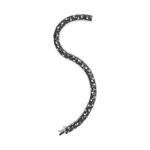 将图片加载到图库查看器,18K White Gold 20.0 Cttw Black and White Pave Set Diamond Eternity Snake Skin Style Tennis Bracelet (Black and G-H Color, SI1-SI2 Clarity) - Size 7"