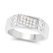Load image into Gallery viewer, 0.23 Carat Genuine White Diamond .925 Sterling Silver Ring