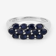 Load image into Gallery viewer, 2.60 Carat Genuine Blue Sapphire .925 Sterling Silver Ring