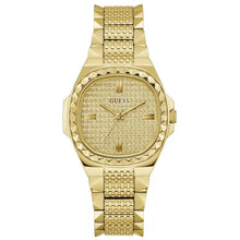 将图片加载到图库查看器,Guess Women's Rebellious Gold Tone Analog
