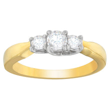 Load image into Gallery viewer, 14K Two-Toned Gold 1/2 CTTW Round-cut Diamond Ring (G-H, SI1-SI2)