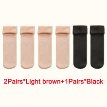 Load image into Gallery viewer, 3Pairs Female Winter Warm Thicken Thermal Soft Casual Solid Color Socks Wool Cashmere Home Snow Boots Velvet Home Floor Sock For Women