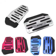将图片加载到图库查看器,3Pcs/Set Universal Aluminum Manual Transmission Non-Slip Car Pedal Cover Set Kit Pedals Red Blue Silver Car Vehicle Sports Accelerator Brake No Drill Non-Slip Performance Car Rest Pedal Brake Auto Sports Gas Fuel Petrol Clutch Brake Pad Auto Accessories