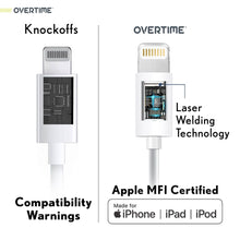 Load image into Gallery viewer, 4 Ft./6 Ft. Overtime Apple MFi Certified iPhone Charger Lightning Cable Pack