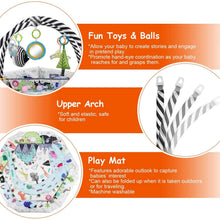 Load image into Gallery viewer, 4-in-1 Baby Gym Play Mat Ball Pit with Pillow 18 Balls 9 Toys for 0-3 Years Old