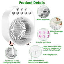 Load image into Gallery viewer, 4-in-1 Portable Mini Desktop Water Mist Cooling Air Conditioner