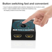 将图片加载到图库查看器,4K HDMI Switch Splitter 2 Ports Bi-Directional HDMI Switch 2 Port Display Selector Switcher Splitter Supports Ultra HD 4K 1080P 3D HDR For HDTV Gaming