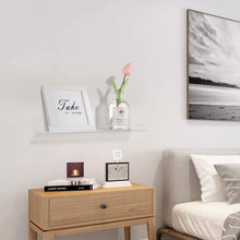 Load image into Gallery viewer, 4-Pack: 15 inches Clear Acrylic Floating Shelves with 2 Mounting Ways