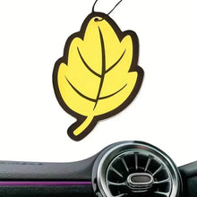 Load image into Gallery viewer, 4-Pack: Car Air Freshener Natural Scented Tea Paper Auto Hanging Vanilla Perfume Fragrance Leaf Shape