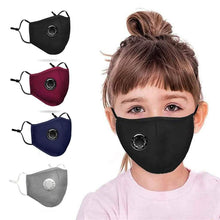 Load image into Gallery viewer, 4-Pack: Children's Seamless Reusable Washable Face Mask Bandanas with Breathing Valve