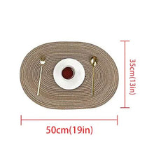将图片加载到图库查看器,4-Pack: Cotton Oval Dining Mat