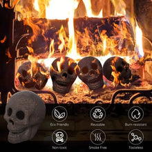将图片加载到图库查看器,4-Pack: Halloween Fire Pit Skull Ceramic Props