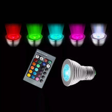 将图片加载到图库查看器,4-Pack: Magic Light LED Light Bulb (E27 3W) with Remote - 16 Colors