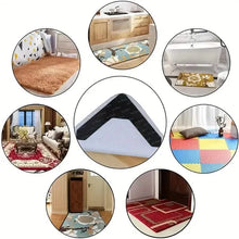 Load image into Gallery viewer, 4-Pack: Reusable Non-Slip Carpet Rug Stickers