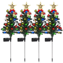 Load image into Gallery viewer, 4-Pack: Solar Christmas Tree Lights Garden Decorations