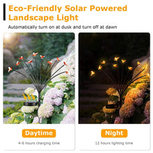 Load image into Gallery viewer, 4-Pack: Solar Powered Stake Bee Light 2 Lighting Mode Lifelike Firefly