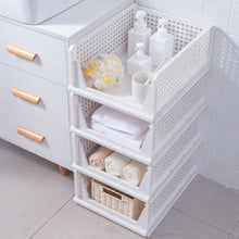 Load image into Gallery viewer, 4-Packs: Plastic Storage Box Closet Organizer Foldable Storage with Slide Rail Push-Pull