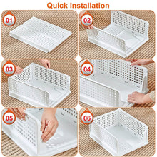 Load image into Gallery viewer, 4-Packs: Plastic Storage Box Closet Organizer Foldable Storage with Slide Rail Push-Pull