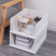 Load image into Gallery viewer, 4-Packs: Plastic Storage Box Closet Organizer Foldable Storage with Slide Rail Push-Pull