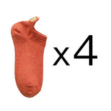 将图片加载到图库查看器,4 Pairs Fashion Socks New Spring Cotton Non-Slip No-Show Boat Socks Novelty Girls Cute Heart Embroidery Casual Funny Ankle Socks Pack For Women