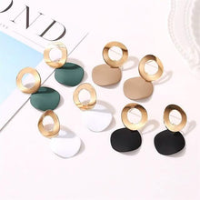 Load image into Gallery viewer, 4-Pairs: Women's Holiday Chrome Geometric Ball Earrings