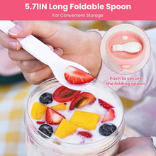将图片加载到图库查看器,4-Piece: 20 Oz Oat Containers with Lids and Folding Spoons