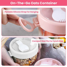 将图片加载到图库查看器,4-Piece: 20 Oz Oat Containers with Lids and Folding Spoons