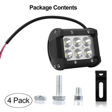 Load image into Gallery viewer, 4-Piece: 4” 18W Dual Row LED Spot Light Pod