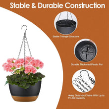 将图片加载到图库查看器,4-Piece: 9.64" Diameter Hanging Planter with Drainage Holes