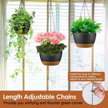 将图片加载到图库查看器,4-Piece: 9.64" Diameter Hanging Planter with Drainage Holes