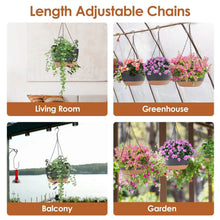 将图片加载到图库查看器,4-Piece: 9.64" Diameter Hanging Planter with Drainage Holes