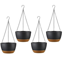 将图片加载到图库查看器,4-Piece: 9.64" Diameter Hanging Planter with Drainage Holes