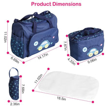 Load image into Gallery viewer, 4-Piece: Baby Diaper Tote Bag Set