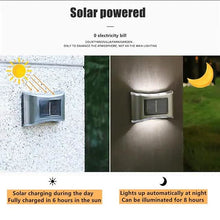 Load image into Gallery viewer, 4-Piece: Solar Outdoor 6 LED Waterproof Wall Lights