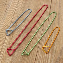 Load image into Gallery viewer, 4-Pieces: Aluminum Stitch Holders Pins Knit Knitting Needles Crochet Hooks