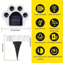 Load image into Gallery viewer, 4-Pieces: Cute Paw-Shaped Solar Lawn Lights