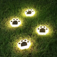 Load image into Gallery viewer, 4-Pieces: Cute Paw-Shaped Solar Lawn Lights