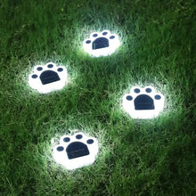 Load image into Gallery viewer, 4-Pieces: Cute Paw-Shaped Solar Lawn Lights