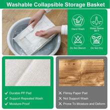 Load image into Gallery viewer, 4-Pieces: Foldable Linen Clothing Storage Bin with Visible Clear Window