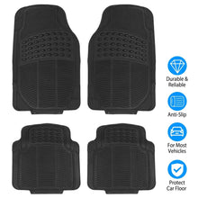 Load image into Gallery viewer, 4-Pieces: Heavy Duty PVC Rubber Automotive Floor Mats with Trimmable Design