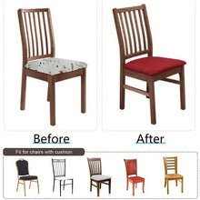将图片加载到图库查看器,4-Pieces: Solid Color Brushed High Elastic Chair Cover