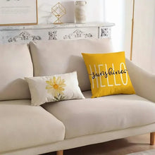 Load image into Gallery viewer, 4-Pieces: Summer Flowers Printed Throw Pillow Cover Cushion Pillow Case